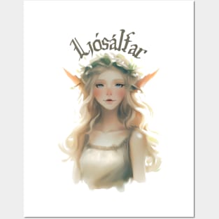 Ljósálfar, Light Elf, Fantasy Art Posters and Art